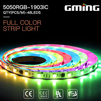φως λουρίδων RGB ucs1903-8 SMD5050 οδηγήσεων 30leds/m IP65 530nm